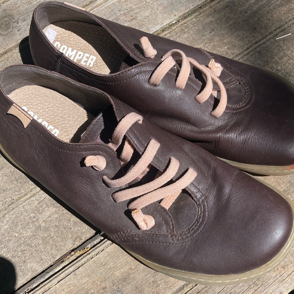 Camper peu brown slip ons
